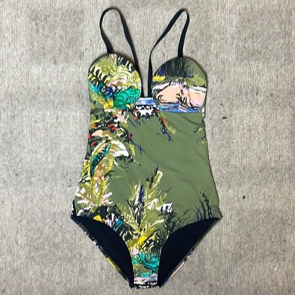 Suki Cohen one-piece brush stroke bathing suit - Picture 1 of 6